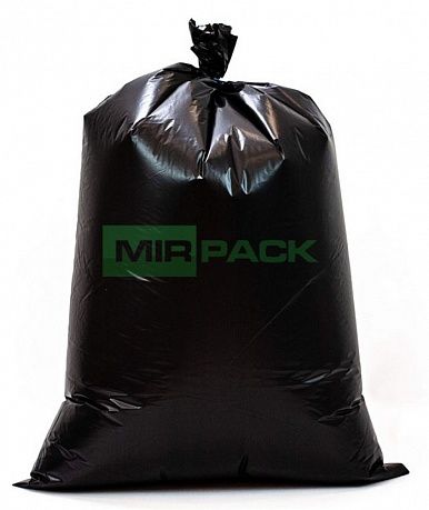 Мешки для мусора 120 л, 100 мкм, ПВД, 100 шт. черные, 2х слойные - Вид 1